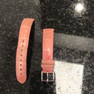 Michele 16mm leather watch band